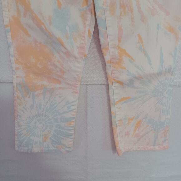 Chicos Girlfriend Slim Leg Capri Pants Size 00/XS Pastel Tie Dye Perfect Stretch - Picture 4 of 10